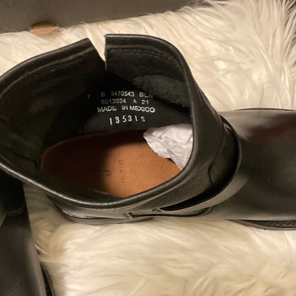 Frye Black Buckle Leather Boots - Picture 13 of 16